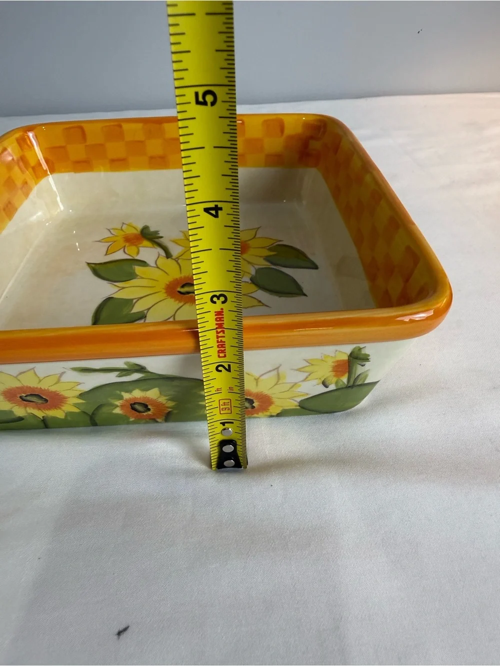 TempTations By Tara Country Sunflower 2 Piece Set Square Baking Dishes Farmhouse